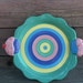 ON SALE Bright Stripes Ceramic Cupcake Serving Platter