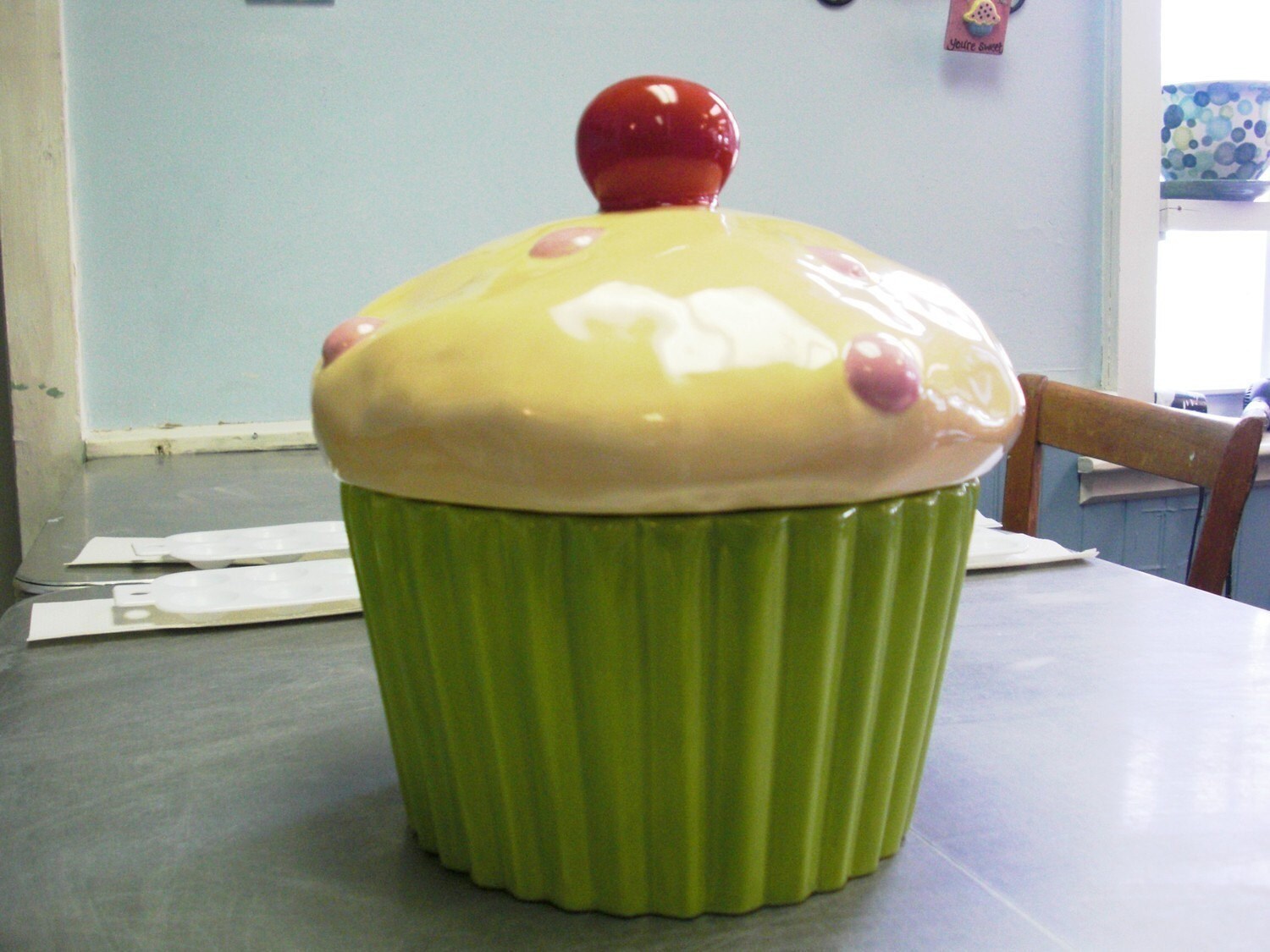 Custom Cupcake Cookie Jar or Canister Medium Pick your