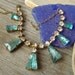 RESERVED LISTING ////////////////////////////Art Deco Blue Rhinestone Necklace