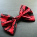 Red and Black Bat Hair BOW
