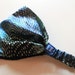 Blue Silk Headband Reversible Navy Women's Head Scarf Hair Cover Head Wrap