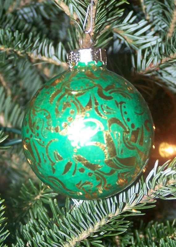 items similar to christmas ornaments 3 green and gold items similar to christmas ornaments 3 green and gold