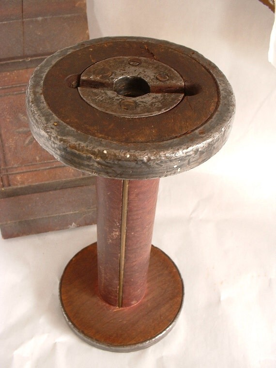 Large Industrial Wood Spool by AmoreTreasure on Etsy