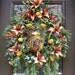 Fall Wreaths Front Door Wreath Brown Bird Wreath Caramel Forest
