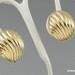 Vintage Earrings Signed Gay Boyer 80s Gold Tone Clips