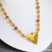 Art Deco Necklace Signed Czech Glass Honey Amber