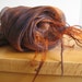 HAND DYED Silk/ linen SCARF burnt orange