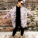 90s Abstract Light Jacket Blouse M/L