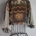 RESERVED thru TUESDAY Vintage Jean Jacket Dripping in Fringed Beads and Elephant Sequin Back