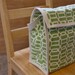 Reusable Lunch Bag - geometric green