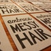 Embrace Messy Hair - Lino Print