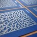 Zinnia Lino Print - Royal Blue