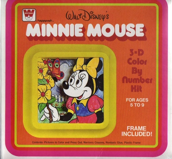 Minnie Mouse 3-D Color By Number Kit