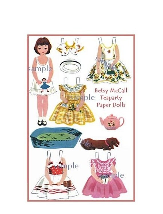 Betsy McCall Paper Doll Sheet S3 Vintage Inspired