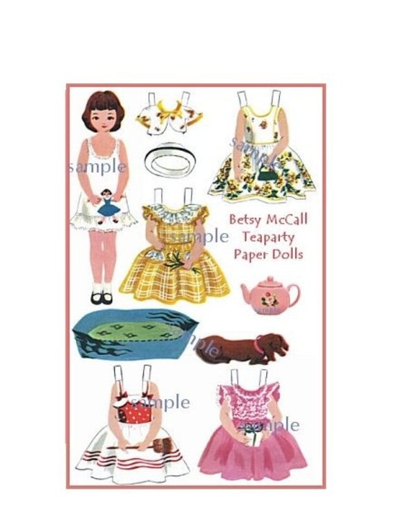 Betsy Mccall Paper Doll Sheet S3 Vintage Inspired