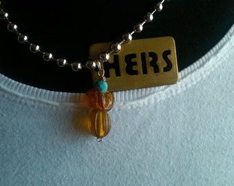 HERS not HIS - A Ball Chain Necklace and Charms