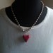 RESERVED for Lynne - Rocker Girl Meets Romance - A Ball Chain Necklace and Polymer Charm