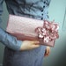 Handmade Dusty Rose Romantic Clutch FREESHIPPING