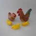Rooster, Hen and Three Little Chicks