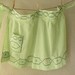 Vintage Apron Gingham Green White