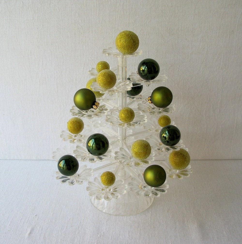 Vintage Plastic Christmas Tree, Hors d’oeuvres serving, dessert table