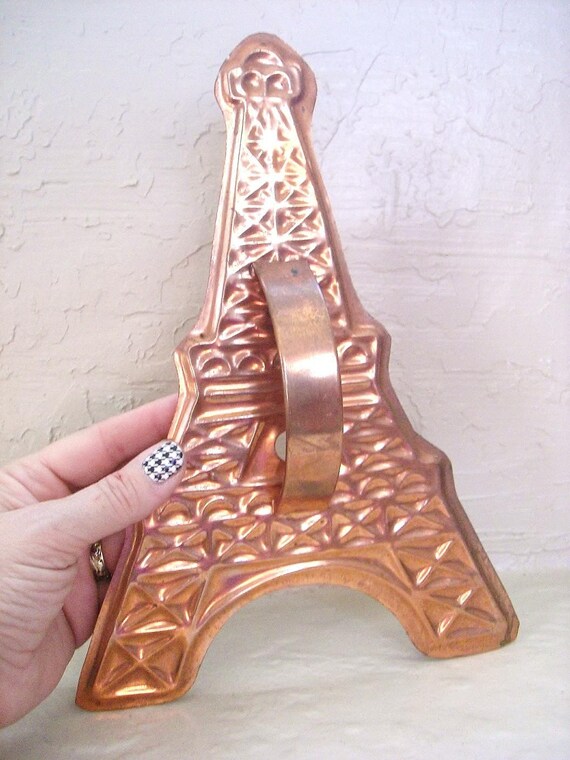 Vintage Large Copper Eiffel Tower Cookie Cutter