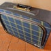 Vintage Blue Plaid Air Cruiser Suitcase