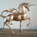 Large Vintage Brass Unicorn