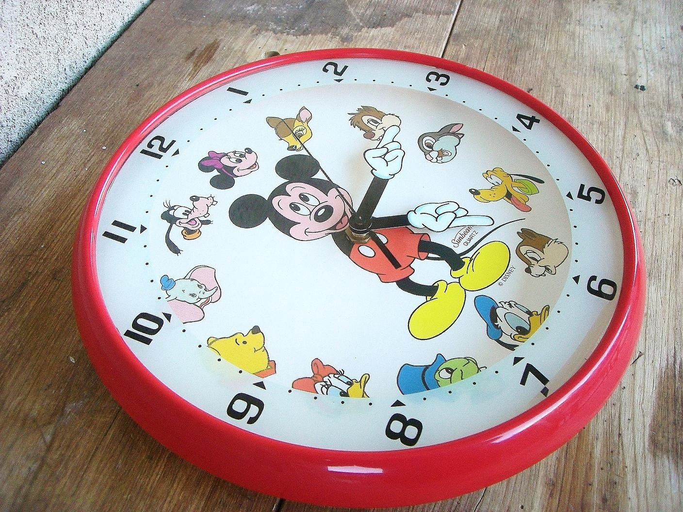 Vintage Disney Character Wall Clock by Sunbeam