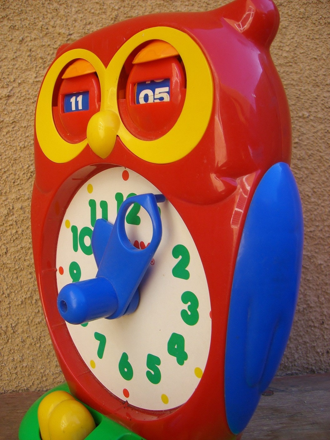 Vintage Tomy Owl Clock Learning Toy