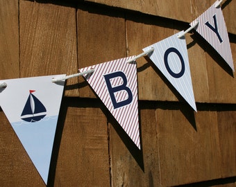 Nautical Sailboat Baby Shower Banner