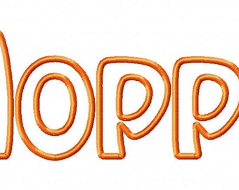 Hoppy Applique Font Applique Machine Embroidery Design INSTANT DOWNLOAD BX
