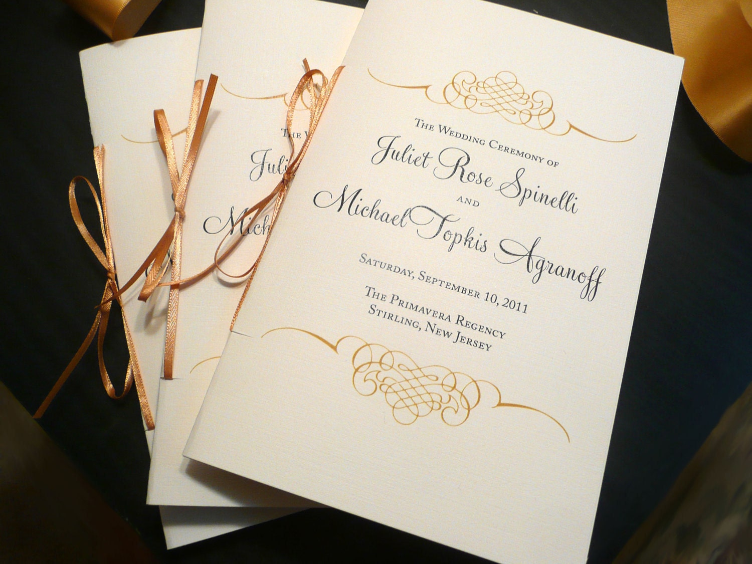 Easy One Page Wedding Programs