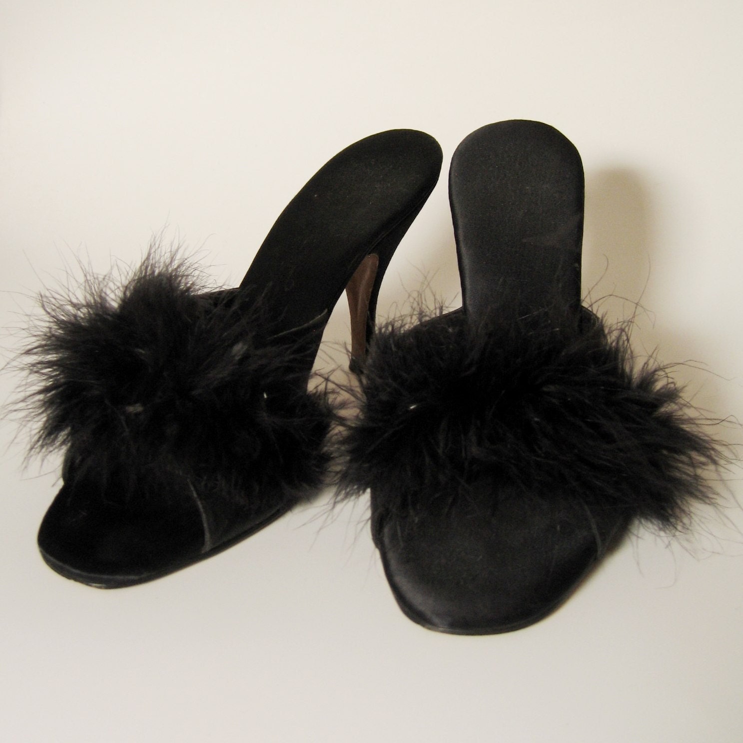 marabou slippers flat