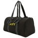 Personalized Bridesmaid Gift - Quilted Duffle Bag - Black and White Quilted Weekend Bag