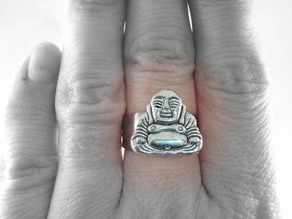 Happy Budda Novelty Ring Stainless steel by neverstopshoppin