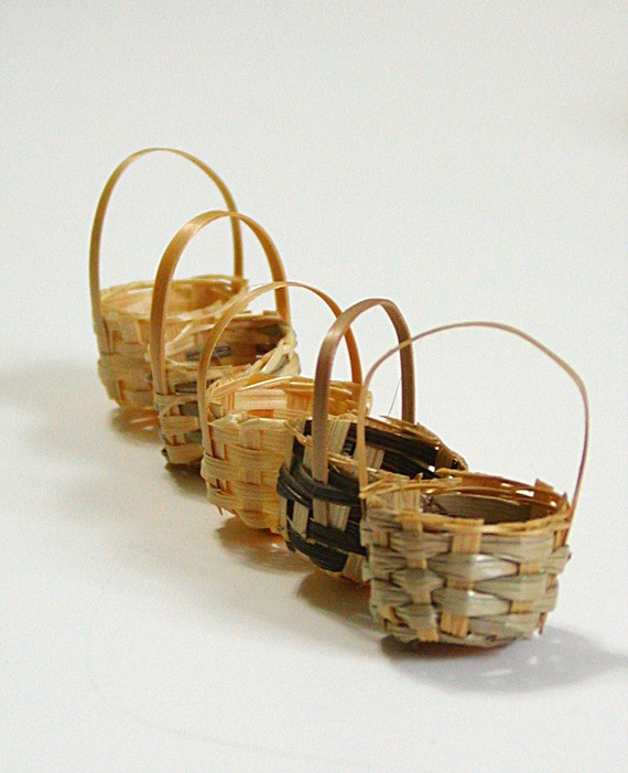 Miniature Basket Wicker Basket Natural Bulk 16 by TomCattCreations