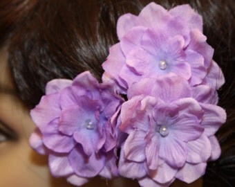 3 Light Purple Star Flowers on Heavy Weight Bobby Pins - Handmade Flower Hair
