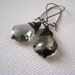Simple Elegance. Swarovski Black Diamond Baroque Leaf Earrings