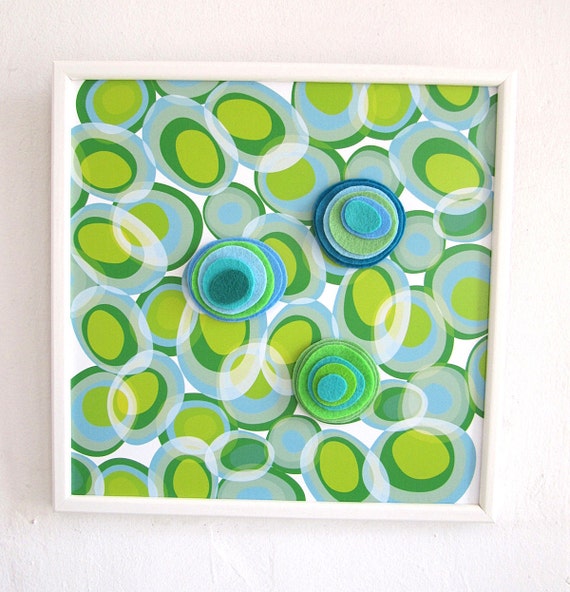 Items similar to Board with three felt Wooden frame