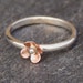 Flower ring, Sterling Silver Ring, Copper Flower Ring, Flower Stacking Ring, Stacking Ring