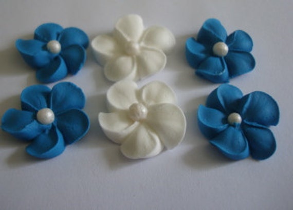 LOT of 100 royal icing flowers with sugar pear Il_570xn