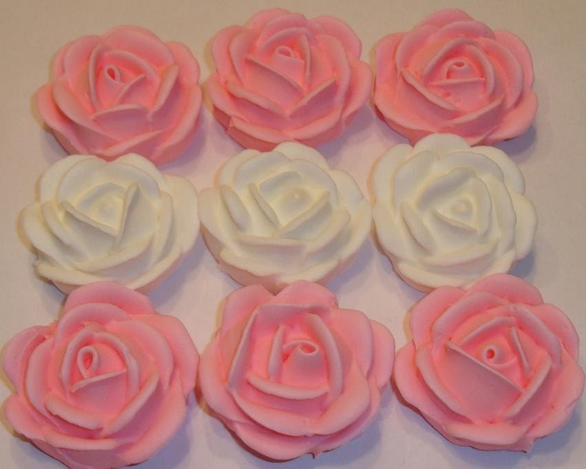 LOT of 50 sugar roses by mochasof on Etsy