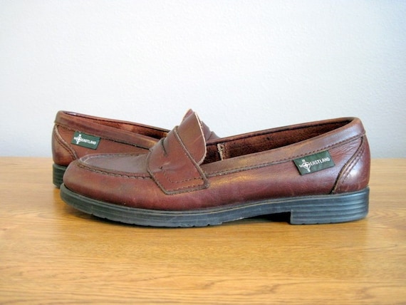 80s Eastland Penny Loafers Brown Leather Preppy sz 8