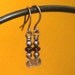 Copper Wire Swirl and Amethyst Earrings