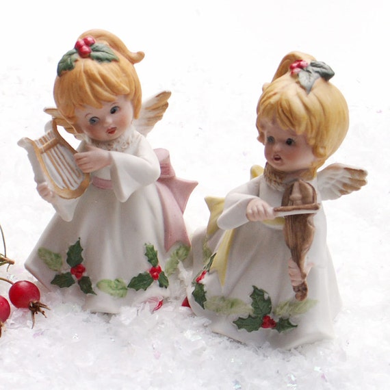 Homco Angels Musical Figurines Home Interior Christmas Decor
