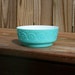 Vintage Blue Milk Glass Bowl - Swirls and Dots - Shabby Chic
