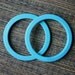 Pair of Retro Turquoise Plastic Bangles