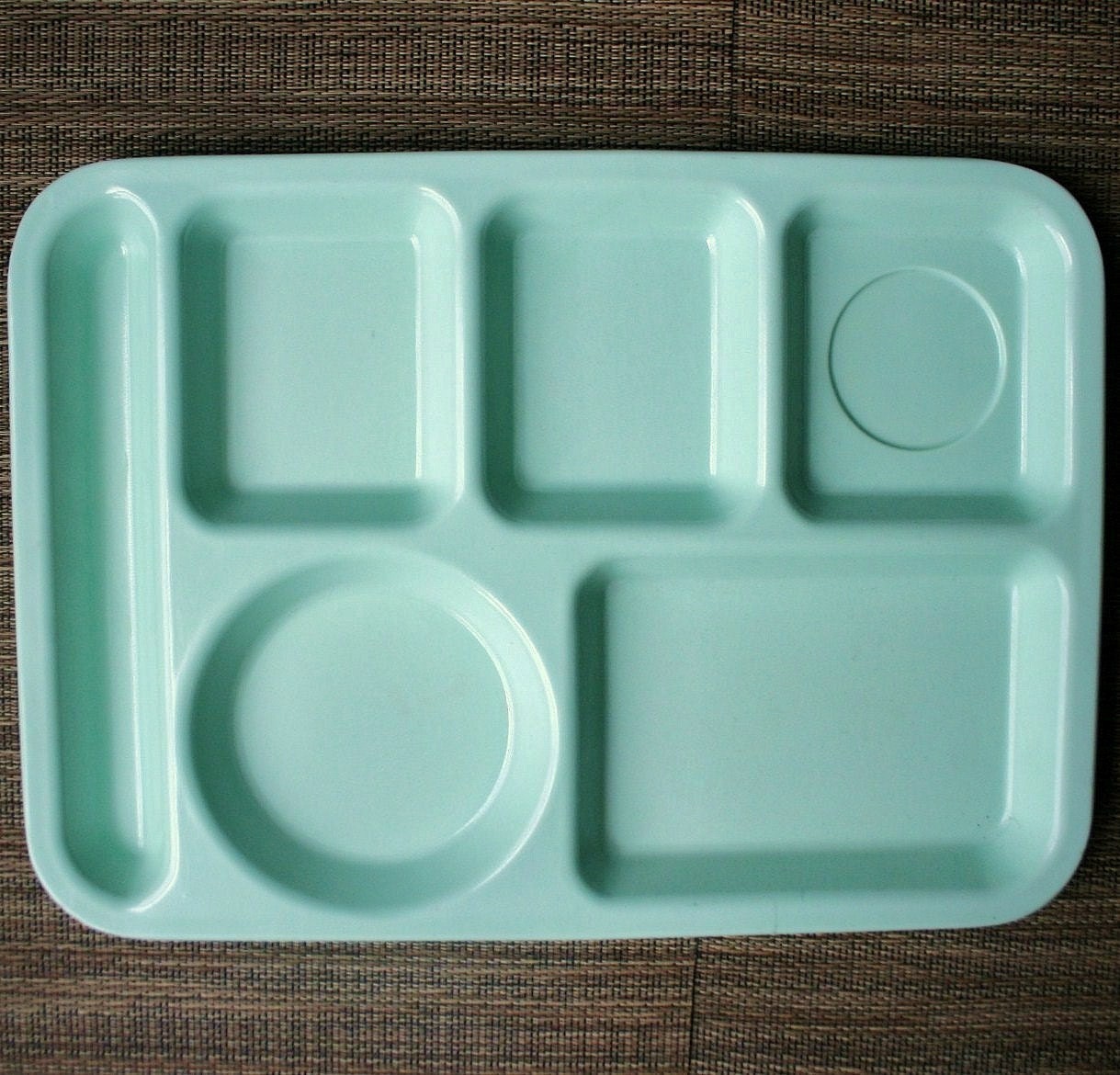 Retro Turquoise Green School Cafeteria Lunch Tray USA