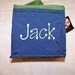 Navy with Green Personalized/Embroidered Insulated Snack Square